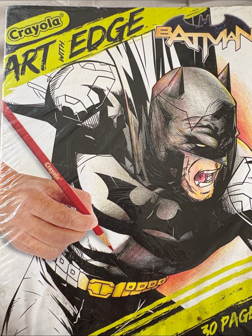 New Sealed Crayola Batman Art with Edge Coloring Book 30 Pages